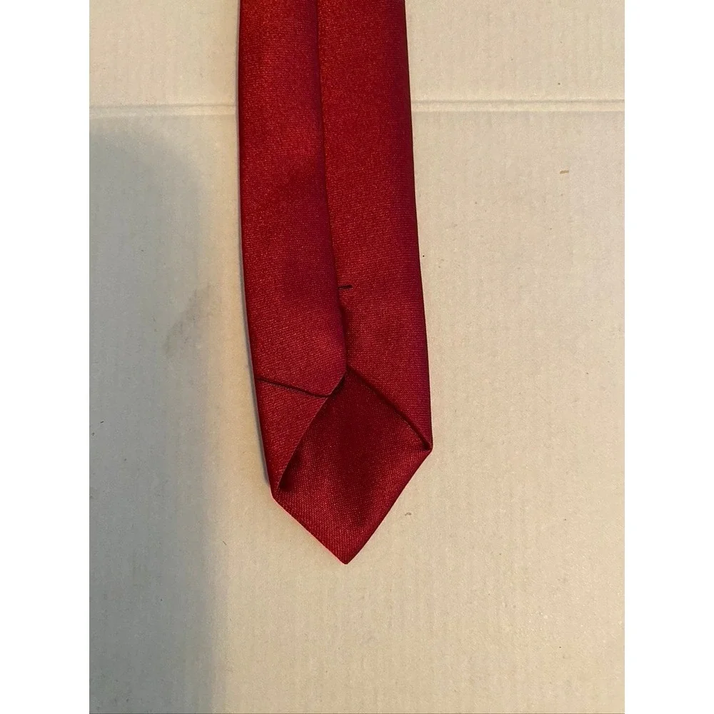 Green Original Mens Red Solid Satin Finish Formal Necktie Classic Silk Style Tie